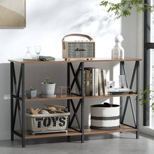 Load image into Gallery viewer, Artiss Console Table 120CM 3 - tier Walnut Xiah - The White Mall