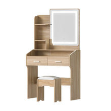 Load image into Gallery viewer, Artiss Dressing Table Set Stool Led Wood - The White Mall