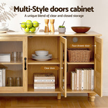 Load image into Gallery viewer, Artiss Buffet Sideboard Storage Cabinet Kitchen Cupboard Faux Drawer 150CM Pine