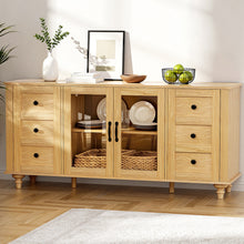Load image into Gallery viewer, Artiss Buffet Sideboard Storage Cabinet Kitchen Cupboard Faux Drawer 150CM Pine