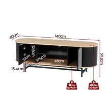 Load image into Gallery viewer, Artiss TV Unit Entertainment Unit Storage Cabinet Black Pine