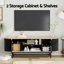 Load image into Gallery viewer, Artiss TV Unit Entertainment Unit Storage Cabinet Black Pine