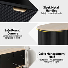 Load image into Gallery viewer, Artiss TV Unit Entertainment Unit Storage Cabinet Black Pine