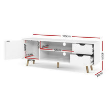 Load image into Gallery viewer, Artiss TV Cabinet Entertainment Unit 120cm White Larin