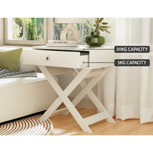 Load image into Gallery viewer, Artiss Bedside Table Drawers Side Table Storage Cabinet Nightstand White QARA