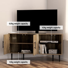 Load image into Gallery viewer, Artiss Corner Entertainment Unit Stand TV Cabinet Open Storage Shelf 120CM