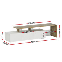 Load image into Gallery viewer, Artiss TV Cabinet Entertainment Unit 180cm Wood White James