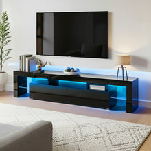 Load image into Gallery viewer, Artiss Entertainment Unit TV Cabinet LED 189cm Black Elo