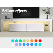 Load image into Gallery viewer, Artiss Entertainment Unit TV Cabinet LED 189cm White Elo