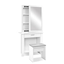 Load image into Gallery viewer, Artiss Dressing Table Stool Set Sliding Mirror White Demi