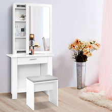 Load image into Gallery viewer, Artiss Dressing Table Stool Set Sliding Mirror White Demi