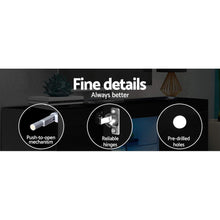Load image into Gallery viewer, Artiss Entertainment Unit TV Cabinet LED 160cm Black Bobi