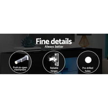 Load image into Gallery viewer, Artiss Entertainment Unit TV Cabinet LED 180cm Black Bobi