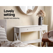Load image into Gallery viewer, Artiss Console Table 2 Drawers 100CM White Chole - The White Mall