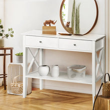 Load image into Gallery viewer, Artiss Console Table 2 Drawers 100CM White Chole - The White Mall