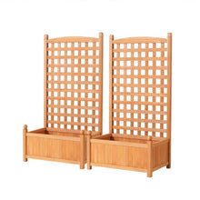 Load image into Gallery viewer, Green Fingers 2X Garden Bed Wooden 64x35x115cm Planter Raised Box Container Trellis