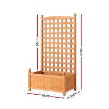 Load image into Gallery viewer, Green Fingers 2X Garden Bed Wooden 64x35x115cm Planter Raised Box Container Trellis