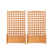 Load image into Gallery viewer, Green Fingers 2X Garden Bed Wooden 64x35x115cm Planter Raised Box Container Trellis