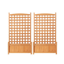 Load image into Gallery viewer, Green Fingers 2X Garden Bed Wooden 64x35x115cm Planter Raised Box Container Trellis - The White Mall