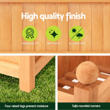 Load image into Gallery viewer, Green Fingers 2X Garden Bed Wooden 64x35x115cm Planter Raised Box Container Trellis