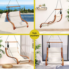 Load image into Gallery viewer, Gardeon Hammock Chair Wooden Hanging Indoor Outdoor Lounge Patio
