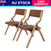 Load image into Gallery viewer, Levede 8x Dining Chairs Foldable PU Tan-1975420358932697096