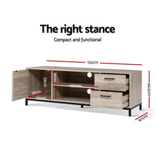 Load image into Gallery viewer, Artiss TV Cabinet Entertainment Unit 132cm Pine Tania - The White Mall