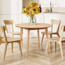 Load image into Gallery viewer, Levede Dining Table Round Rubberwood Base 100cm Natural 100 CM-1973194086840143878