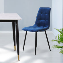 Load image into Gallery viewer, Levede 4x Dining Chairs Kitchen Velvet Blue-1975420354713227270