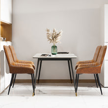 Load image into Gallery viewer, Dining Chairs x 4 Padded Seat PU Faux Leather-1975420386602520583