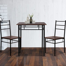 Load image into Gallery viewer, Artiss Dining Table And Chairs Set fo 3 Walnut