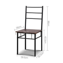 Load image into Gallery viewer, Artiss Dining Table And Chairs Set fo 3 Walnut