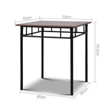 Load image into Gallery viewer, Artiss Dining Table And Chairs Set fo 3 Walnut