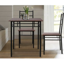 Load image into Gallery viewer, Artiss Dining Table And Chairs Set fo 3 Walnut