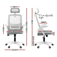 Load image into Gallery viewer, Artiss Ergonomic Office Chair Computer Desk Chairs Headrest Adjustable Grey