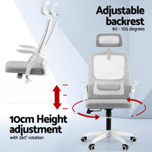 Load image into Gallery viewer, Artiss Ergonomic Office Chair Computer Desk Chairs Headrest Adjustable Grey