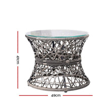 Load image into Gallery viewer, Gardeon Outdoor Lounge Setting Papasan Chair Wicker Table Garden Furniture Grey