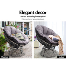 Load image into Gallery viewer, Gardeon Outdoor Lounge Setting Papasan Chair Wicker Table Garden Furniture Grey