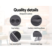 Load image into Gallery viewer, Artiss Sofa Bed 175CM Dark Grey Fabric - The White Mall