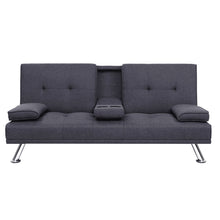 Load image into Gallery viewer, Artiss Sofa Bed 175CM Dark Grey Fabric - The White Mall