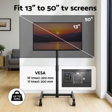 Load image into Gallery viewer, Artiss TV Stand 13-50" Universal Mobile Adjustable Height TV Stand with Wheels
