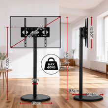 Load image into Gallery viewer, Artiss 32-55 Inch Mobile TV Stand with Wheels Height & Tilt Adjustable Floor Mount