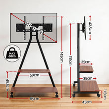 Load image into Gallery viewer, Artiss Mobile TV Stand Rolling Cart Wheels 32-75" Heavy Duty 133kg Mount Bracket