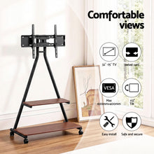 Load image into Gallery viewer, Artiss Mobile TV Stand Rolling Cart Wheels 32-75" Heavy Duty 133kg Mount Bracket