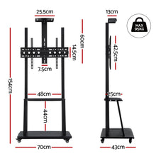 Load image into Gallery viewer, Artiss TV Stand 32-70" Universal Mobile Adjustable Height TV Stand with Wheels