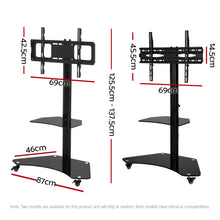 Load image into Gallery viewer, Artiss Mobile TV Stand for 32"-70" TVs Mount Bracket Portable Solid Trolley Cart