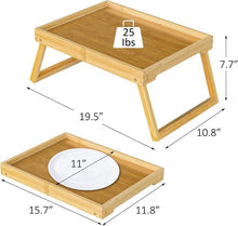 Load image into Gallery viewer, Folding table - Camping table - Portable folding table - Can be used as a dining table, TV table, laptop table, snack table, sofa table or work table - Natural wood color
