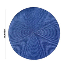 Load image into Gallery viewer, JWDX Placemats, 4 Pieces of Hand-Woven Placemats Insulation Mats Dining Table Anti-Slip Mats Clearance! Woven Spiral Table Placemats 15 Inches Round Set of 4 Non Slip Dining & Kitchen Table Mats Gold