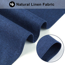 Load image into Gallery viewer, Cloth Placemats Set of 6, Cotton Linen Blend Machine Washable Durable Linen Table Mats, Heat Resistant Placemats Wrinkle Free Place Mats for Dining Table, Easy to Clean (Navy Blue, 6)