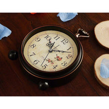 Load image into Gallery viewer, Vintage Analog Alarm Clock, 5 inch Small Silent Desk Clock with Night Light, Battery Operated for Table, Bedroom, Bedside, Living Room, Gift Clock (Flower)